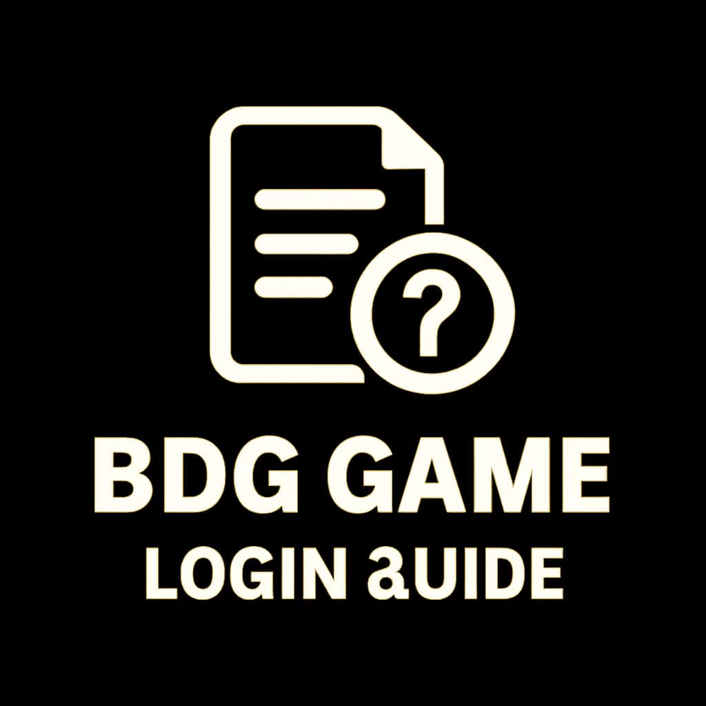 A badge design symbolizing the BDG Game login guide.