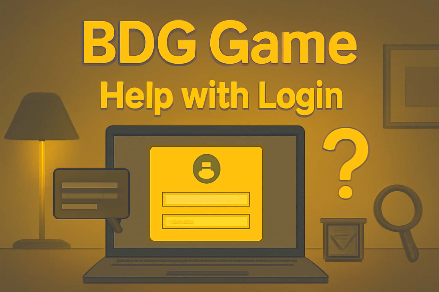 An illustrative graphic depicting the login process for BDG Game with the title clearly displayed.