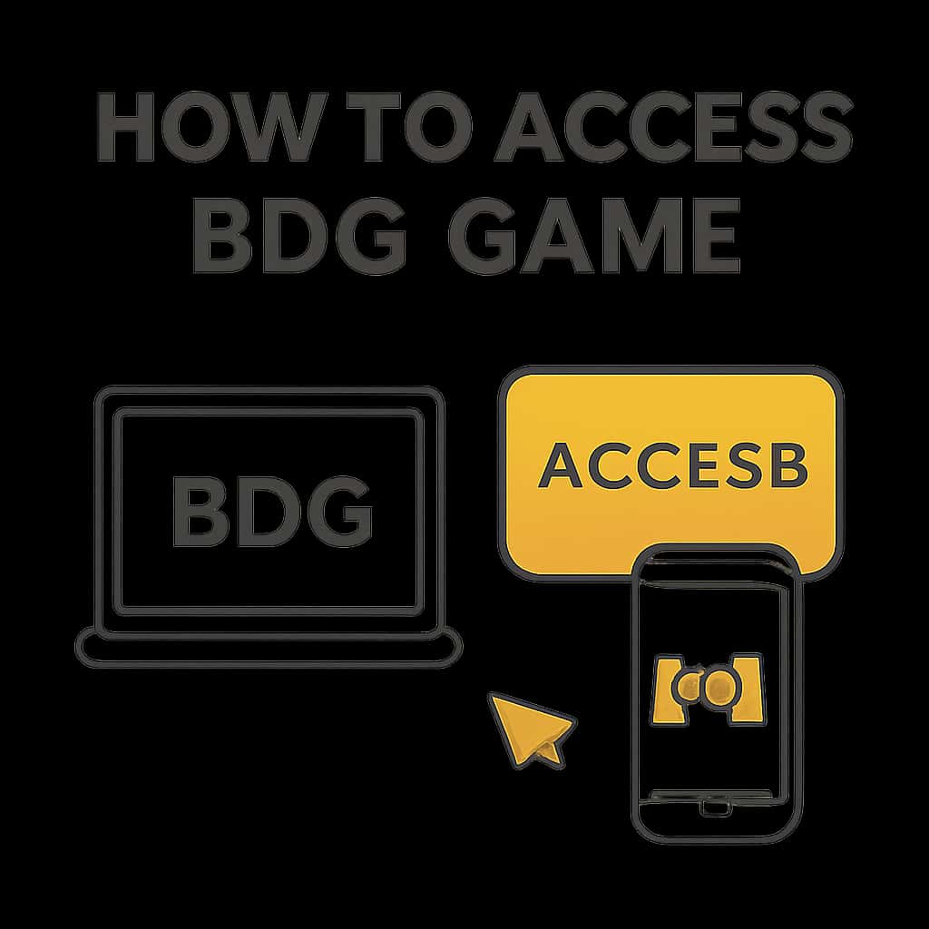 An illustration showing steps to access BDG Game.
