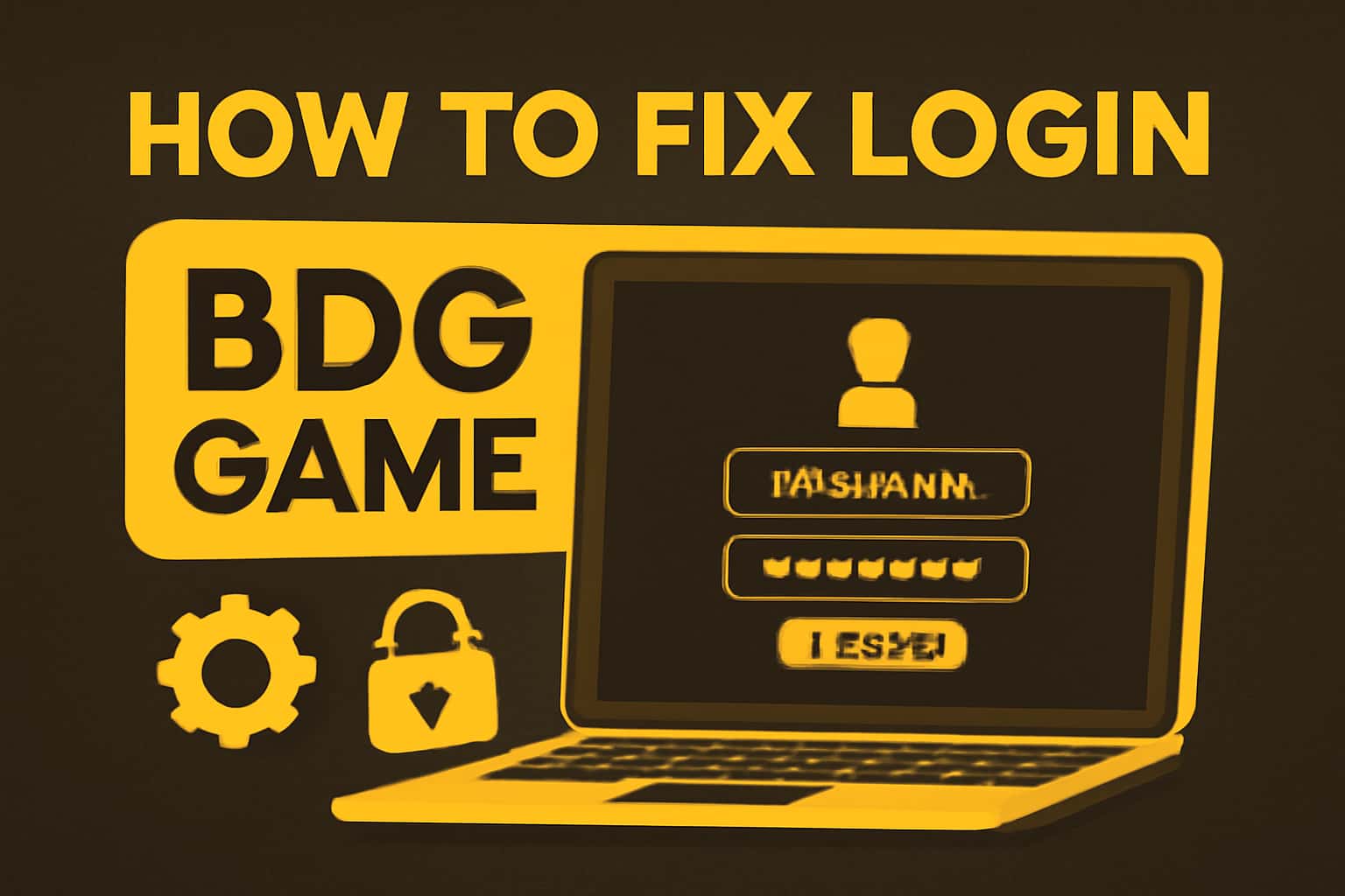An informative scene illustrating steps to troubleshoot login issues for BDG Game.