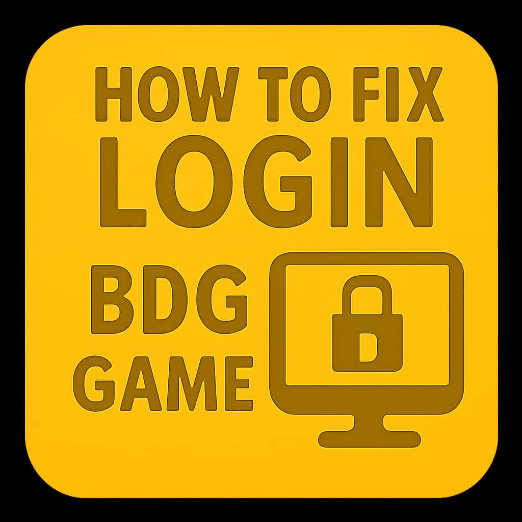A badge symbolizing guidance for fixing BDG Game login problems.