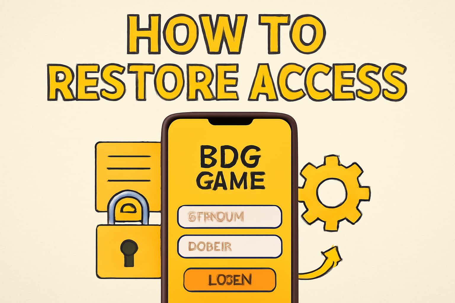 An informative visual representation of the BDG Game access restoration process.
