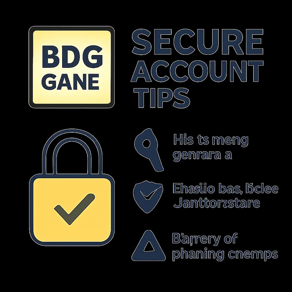 An educational diagram outlining security measures for BDG Game accounts.
