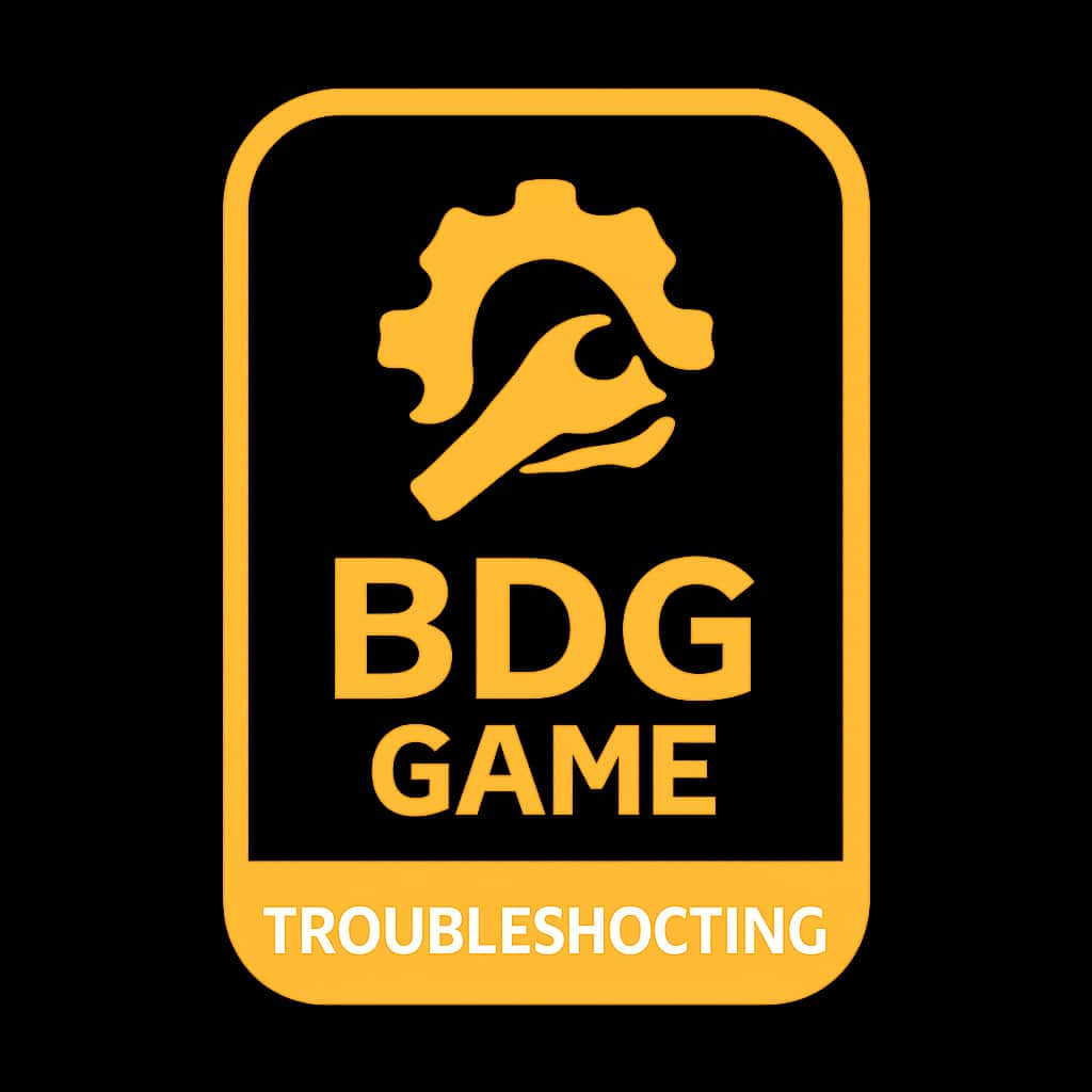 A badge design illustrating BDG Game login troubleshooting.